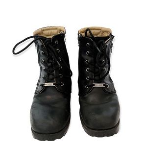 Vintage Harley Davidson Black Leather Boots